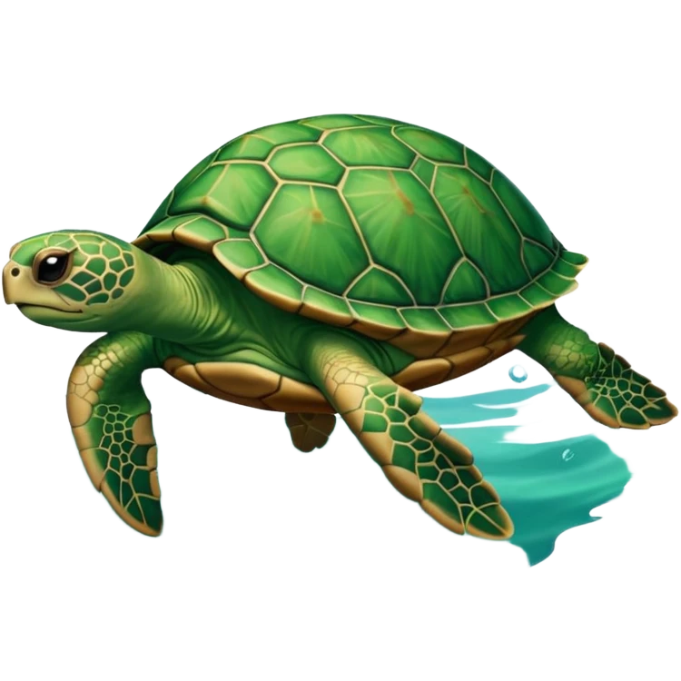 Une tortue voilée emoji