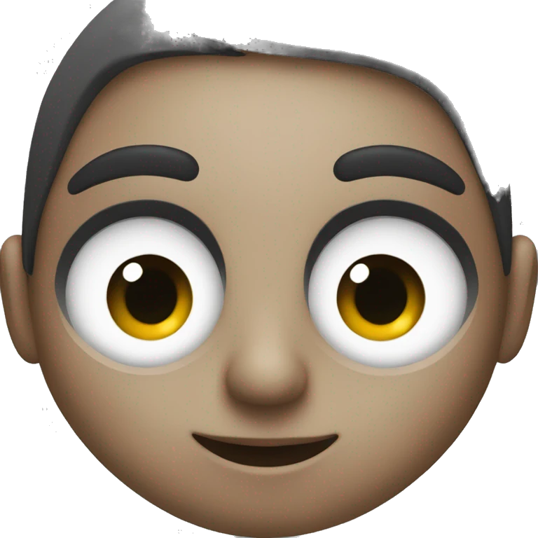 The eyes are black and white. emoji