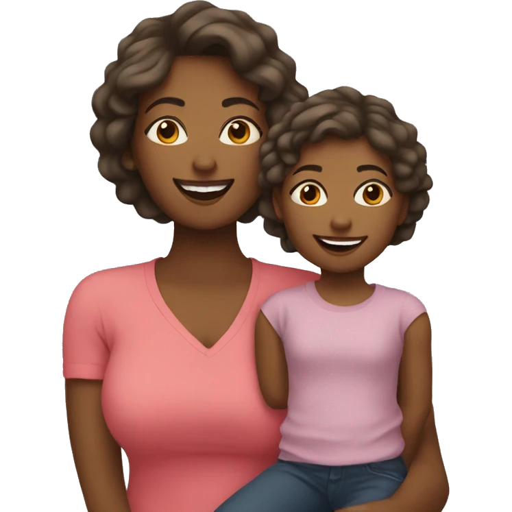 Mom & daughter  emoji