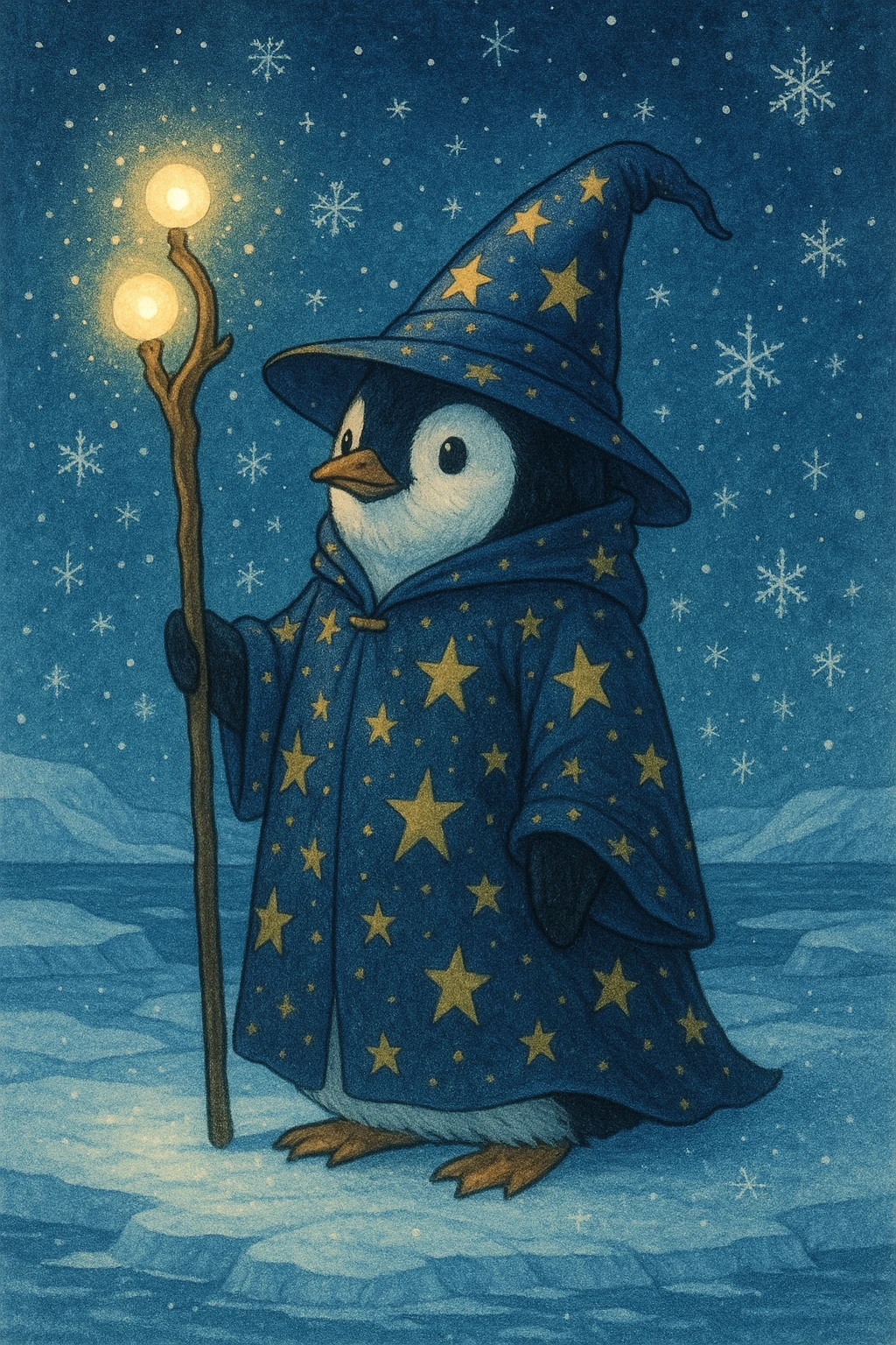 Penguin Wizard emoji