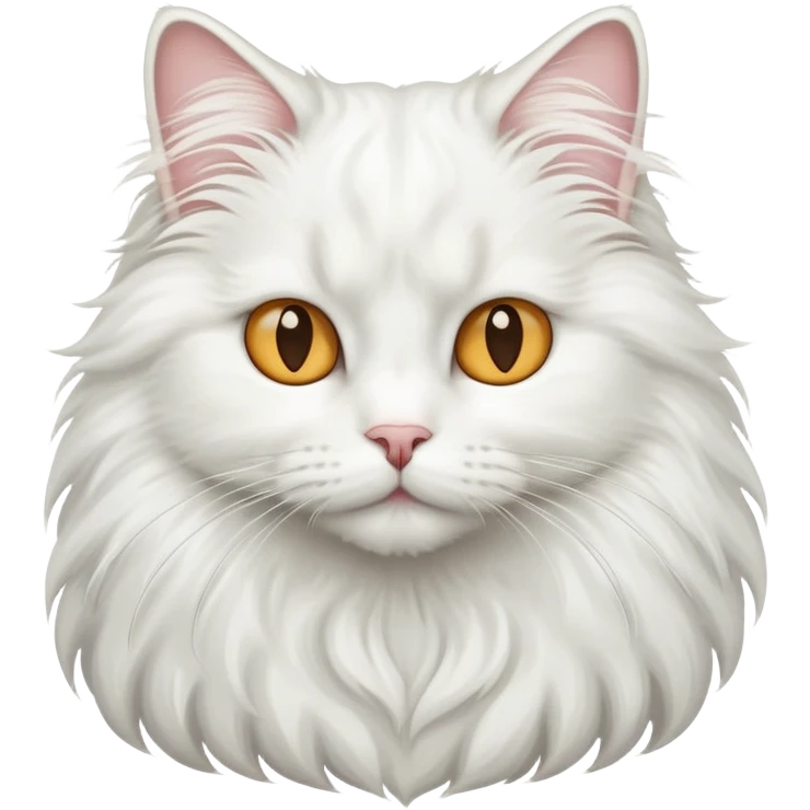 Long-haired white cat emoji