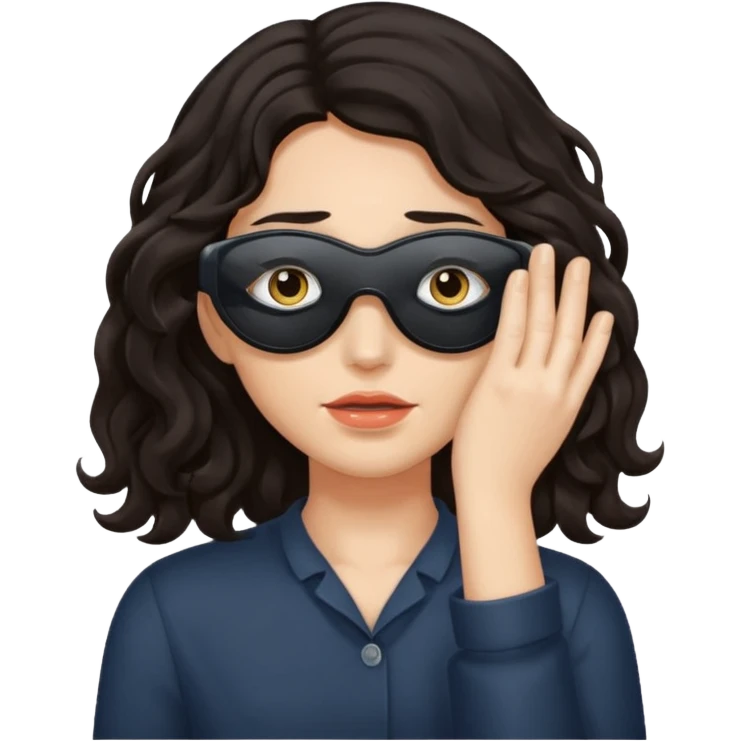 Hair over face emoji