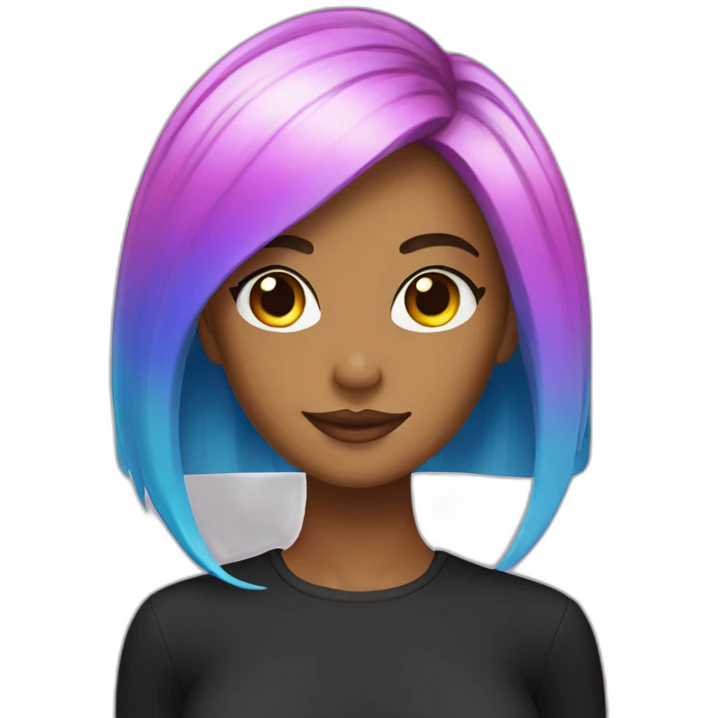 Posh-Girl-with-raibow-hair emoji