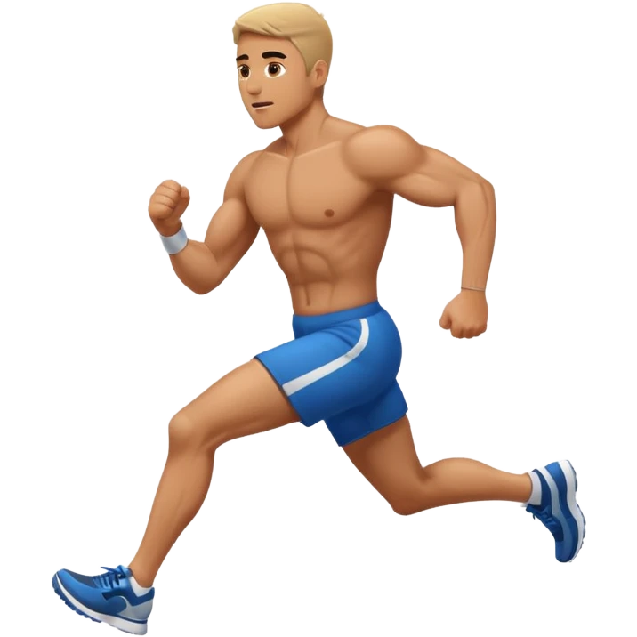 Man running modern emoji