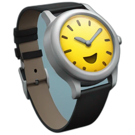 A 3D model an watch showing 9 p.m. of night  emoji