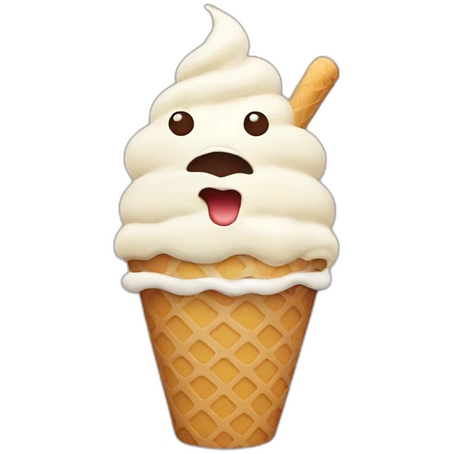 line eating ice cream emoji