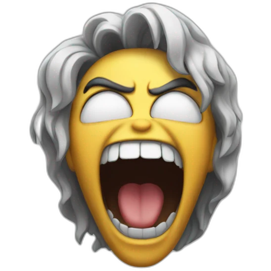 Screaming  emoji