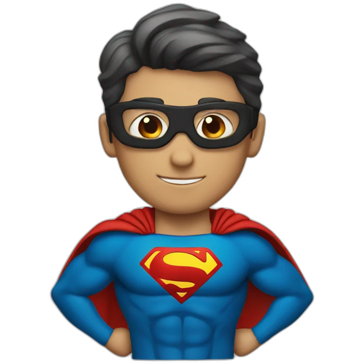 Super man with web emoji