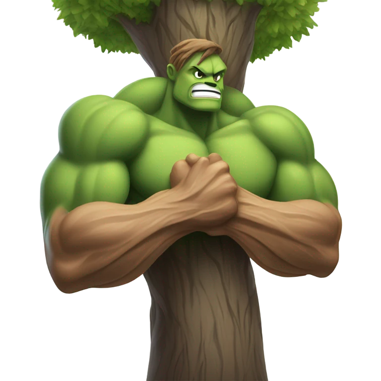 Tree with bodybuilder arms  emoji