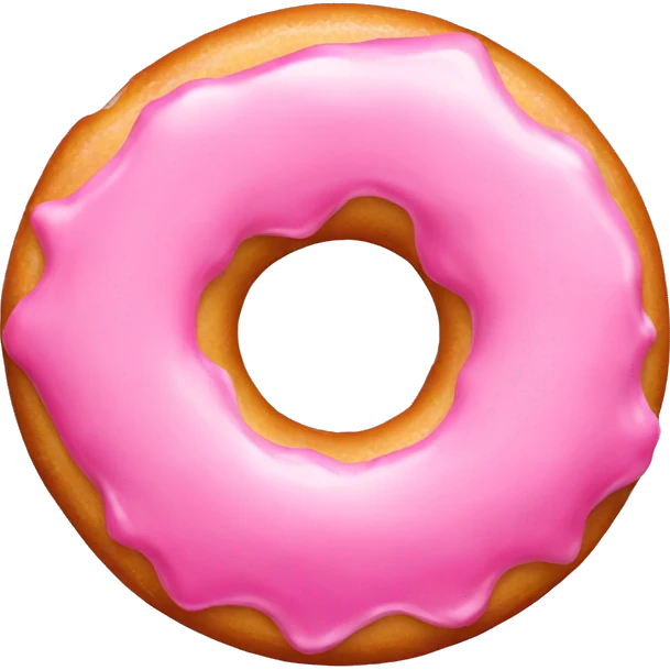 Pink donut emoji