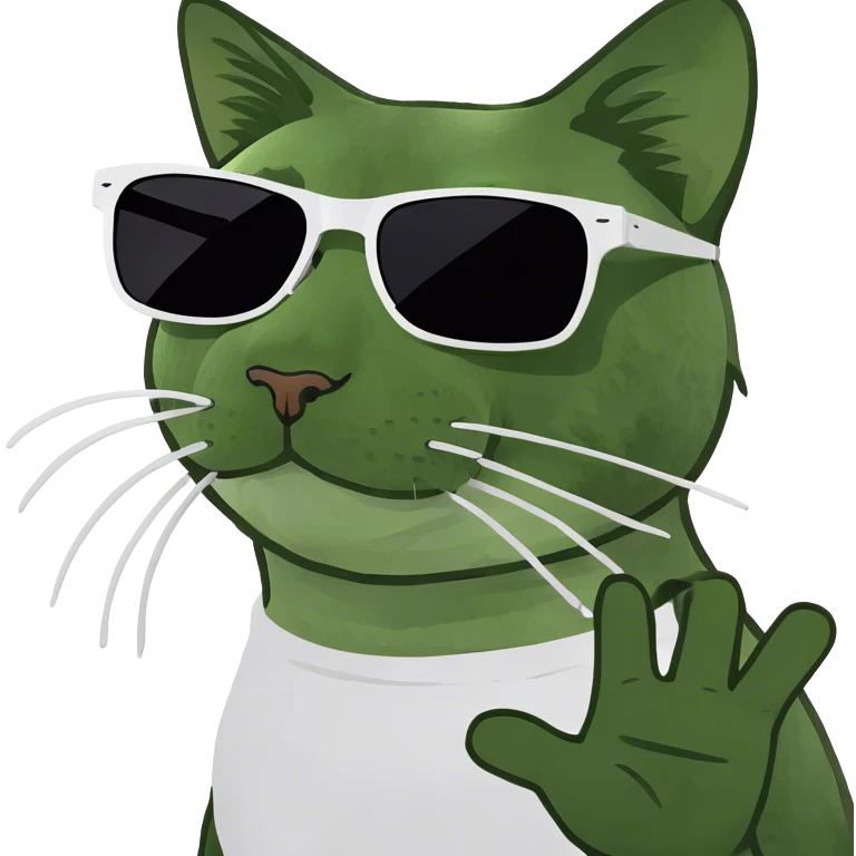 Cat with sunglasses emoji