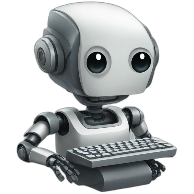 robot-typing emoji