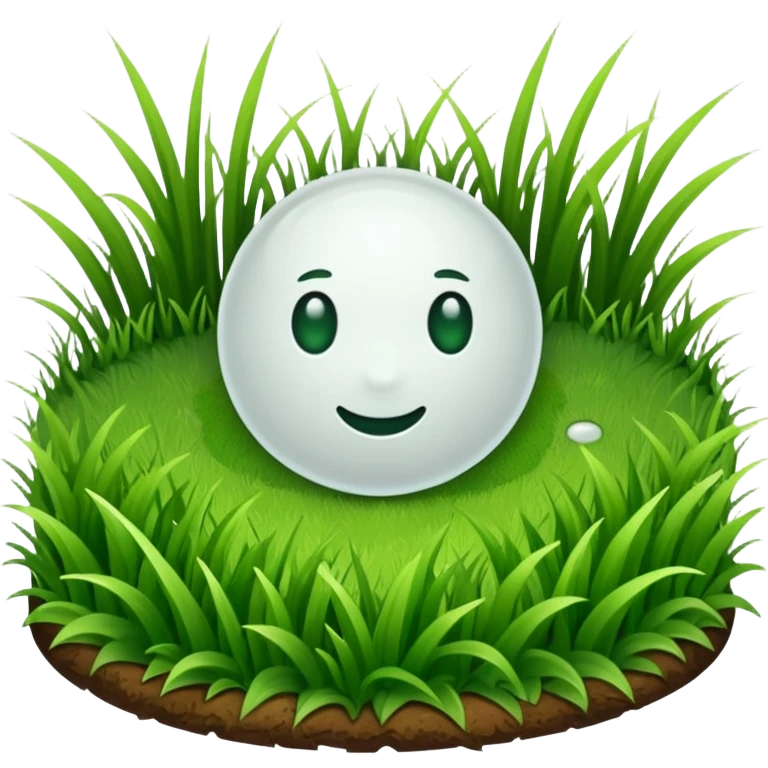 Make an emoji of a soccer penalty spot - it should be a white dot on a patch of grass emoji