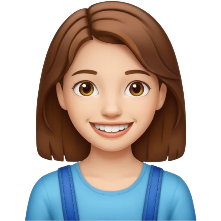 girl with braces, smiling emoji