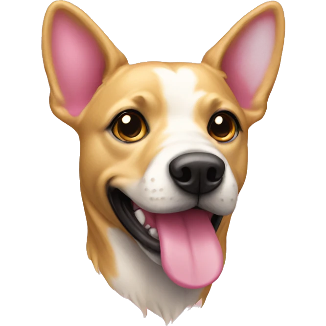pink and gold dog emoji
