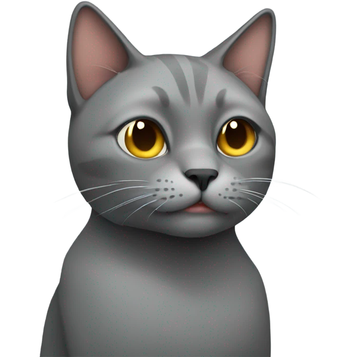 grey cat smoking  emoji