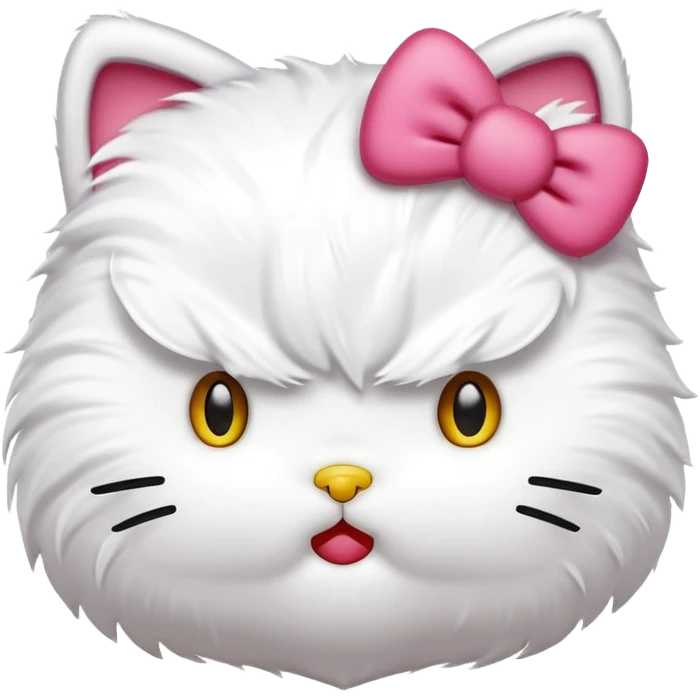 Angry hello kitty emoji