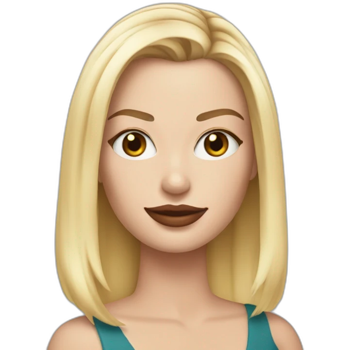 Margot robbie with straight hair emoji