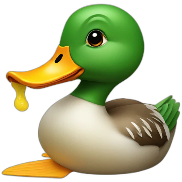 duck eating emoji