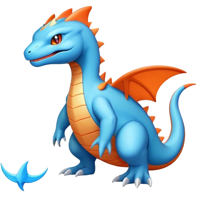 celestial salamence-gabite-hybrid, full body emoji