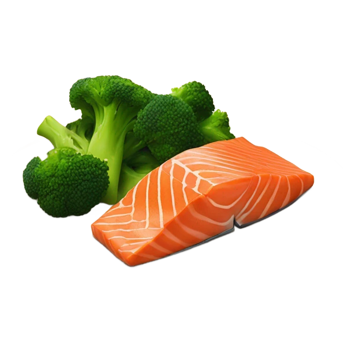 salmon and broccoli emoji