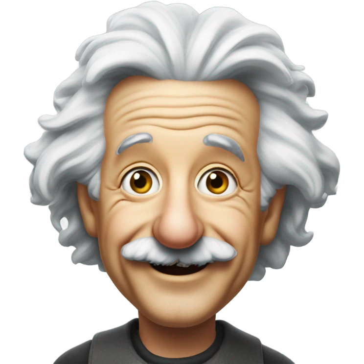 photorealistic einstein smile emoji