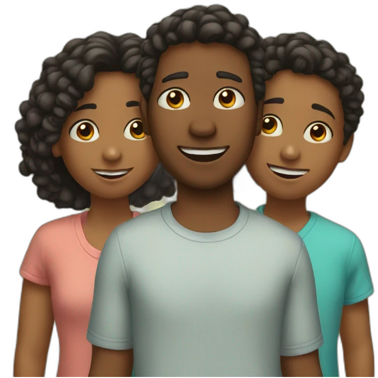 Three siblings emoji