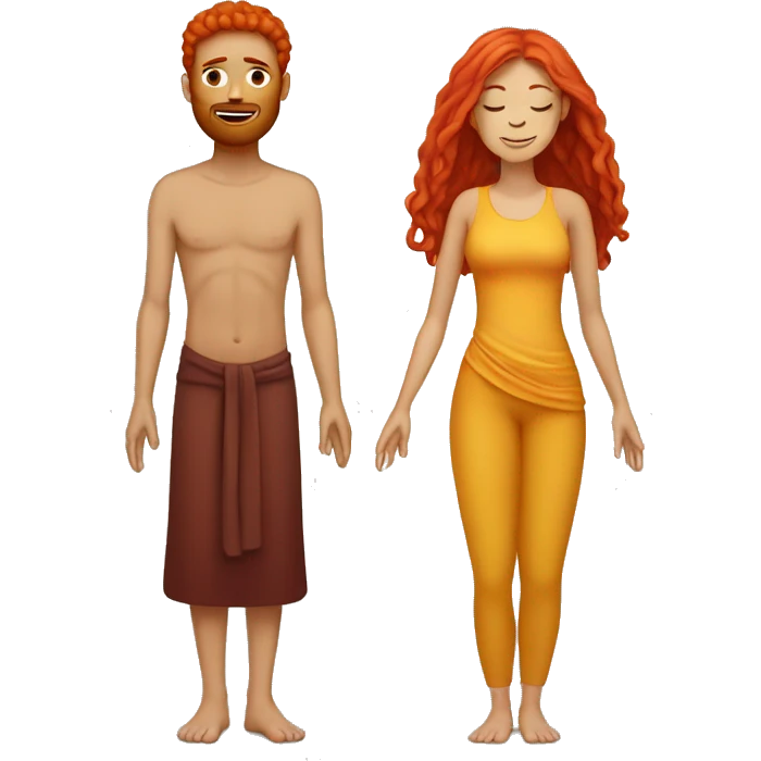 man and woman with red hair
spiritual practices, yoga emoji