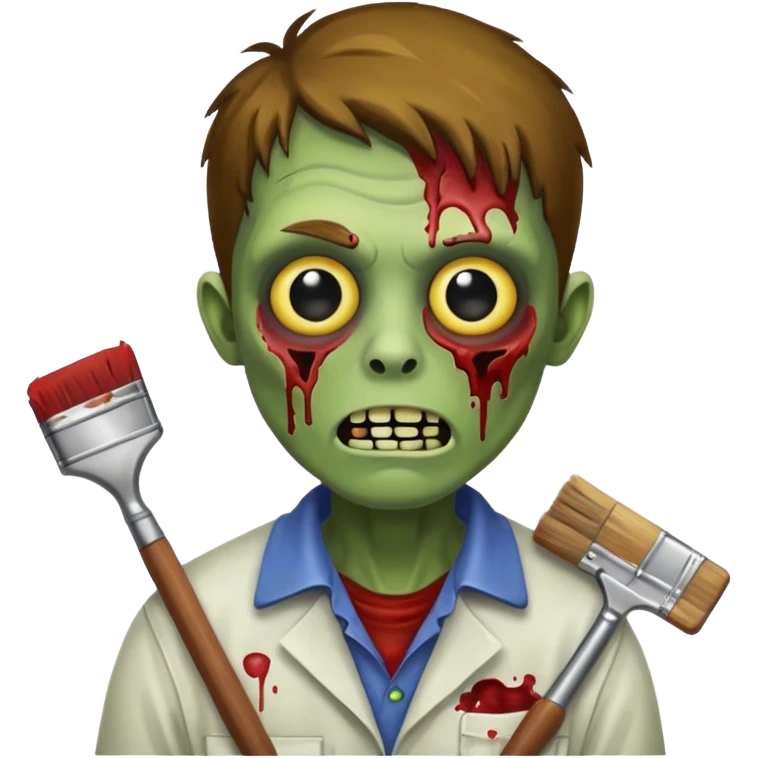 painter zombie  emoji