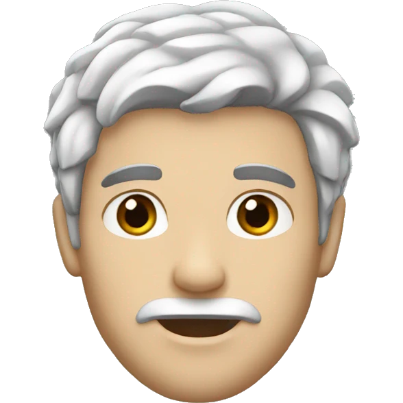 male, white, black hair emoji