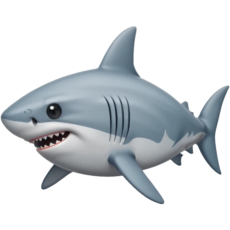 Crying shark emoji