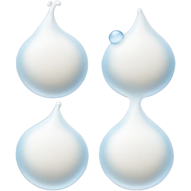 Three milk droplets emoji emoji