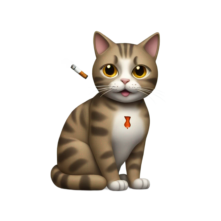 cat smoking emoji