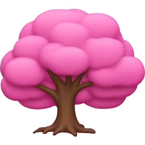 Pink tree emoji