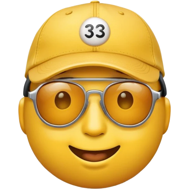 yellow face emoji with trendy accessories emoji