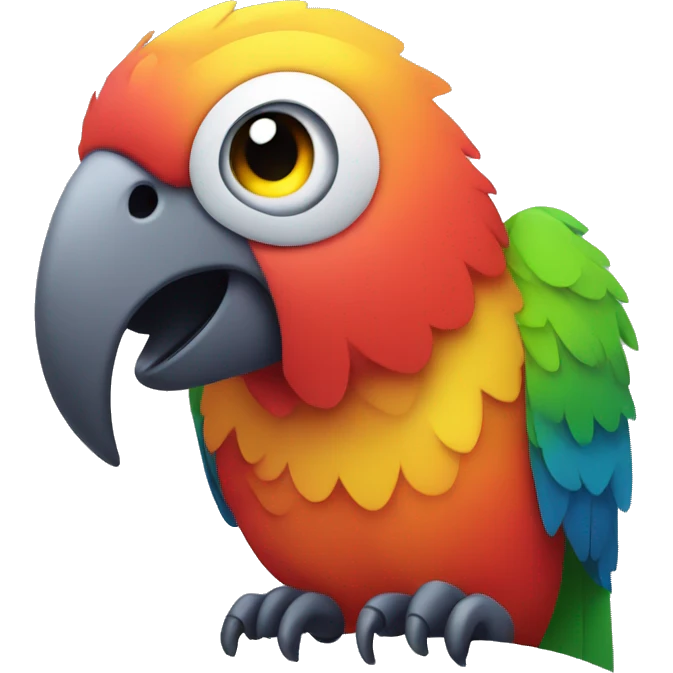 Colourful parrot emoji