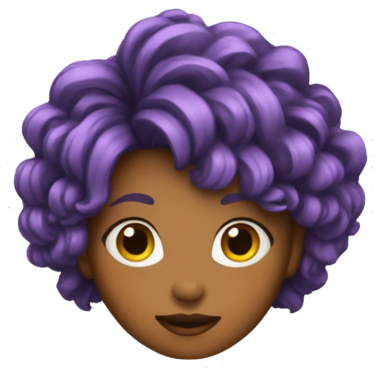 Girl with weird hair emoji