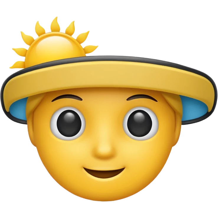 Sun Visor,yellow emoji