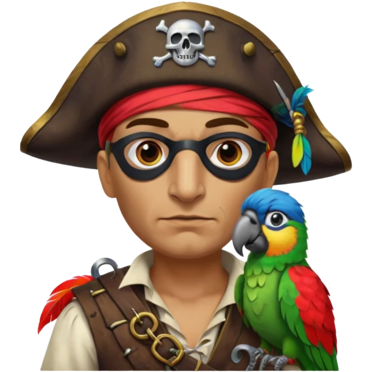 pirate and parrot emoji