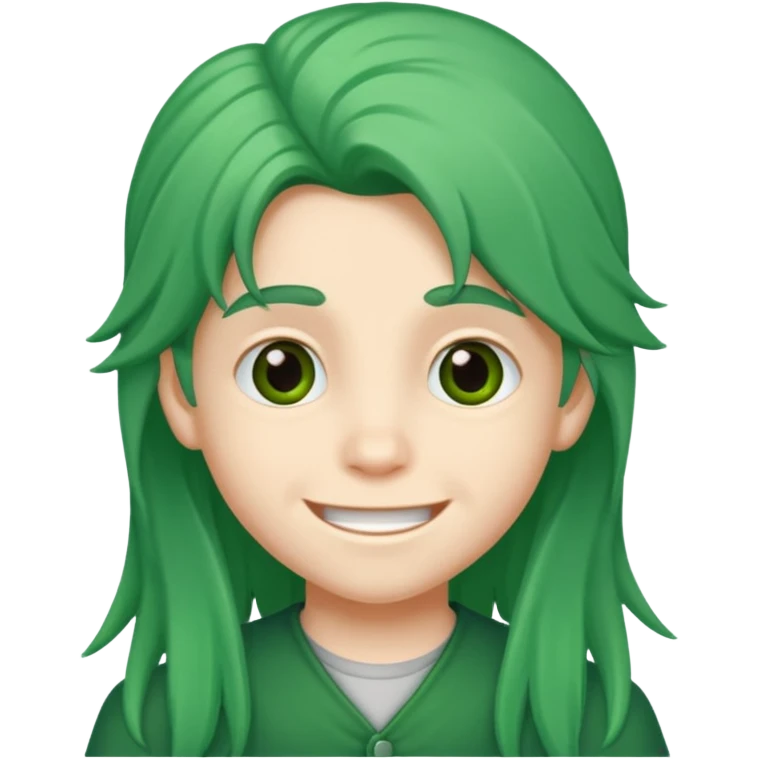 long green haired kid emoji