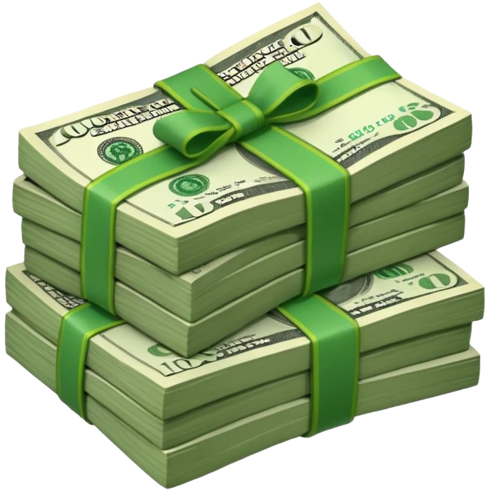dollars a bundle of money emoji