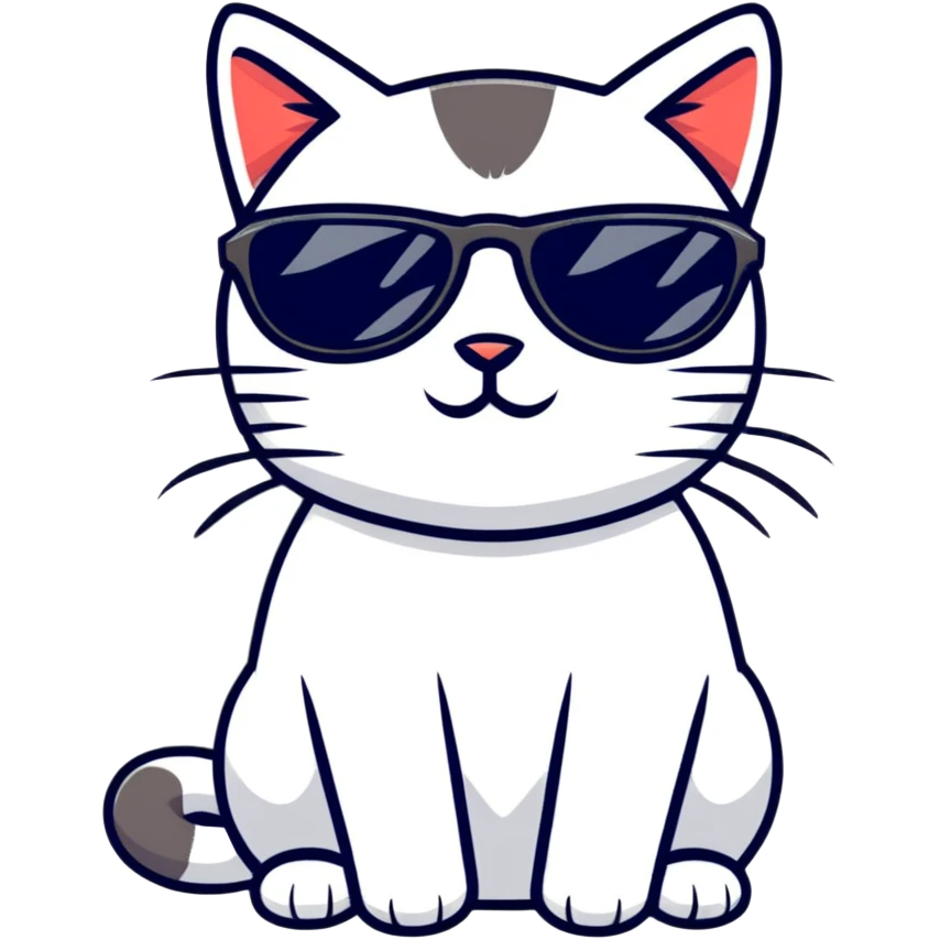 Cat with sunglasses emoji