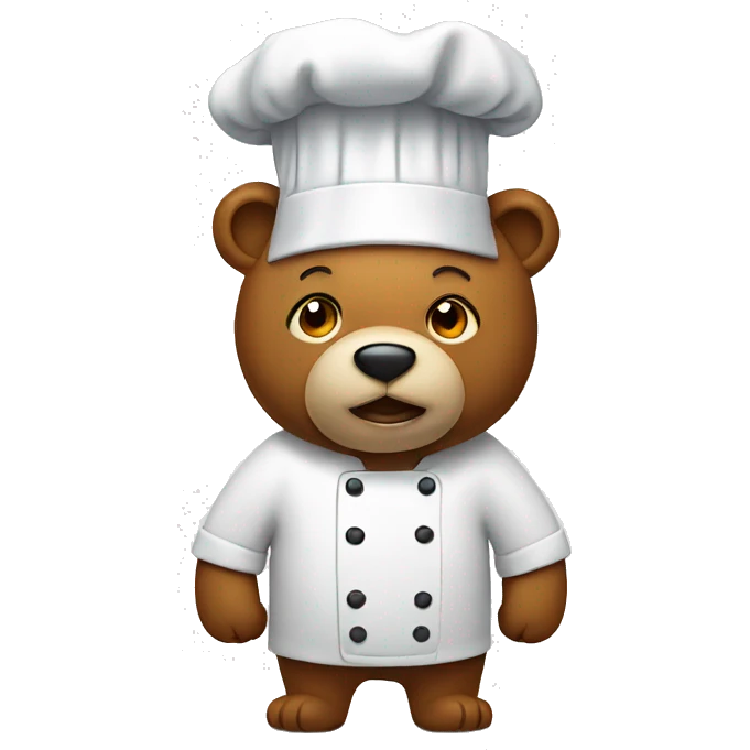 Bear with chef hat emoji