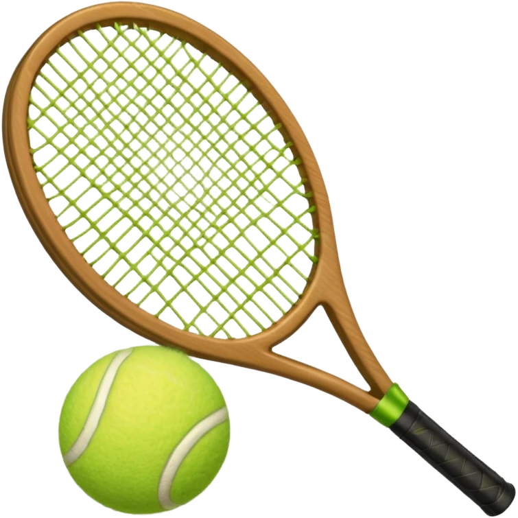 Tennis racket with a green tennis ball emoji