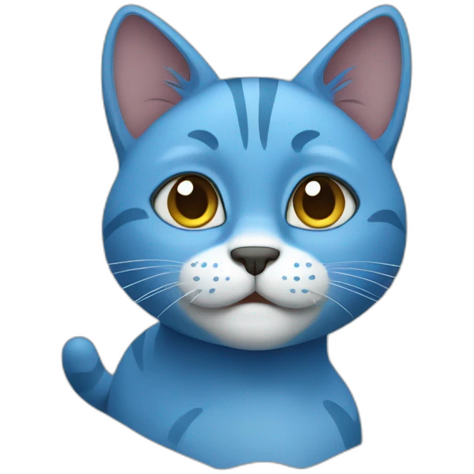 Blue cat emoji