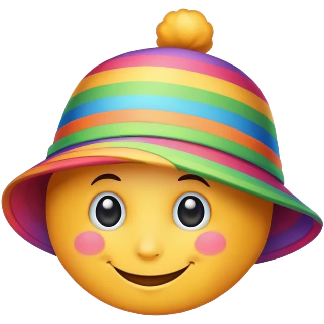 Hat with face emoji
