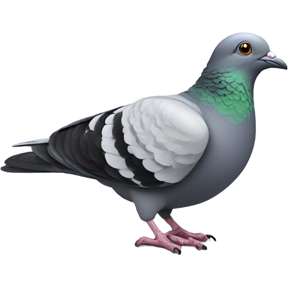 A pigeon playing football emoji