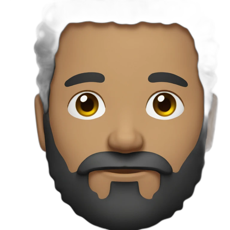 Sleeping man with black beard and short wavy hair emoji