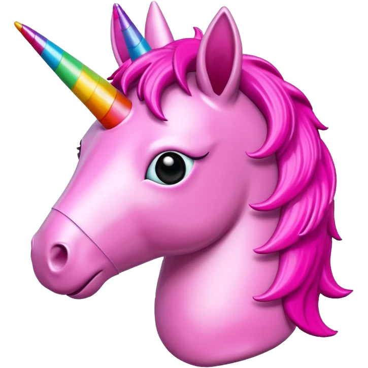   jeff koons style art pink baby unicorn pinata  emoji