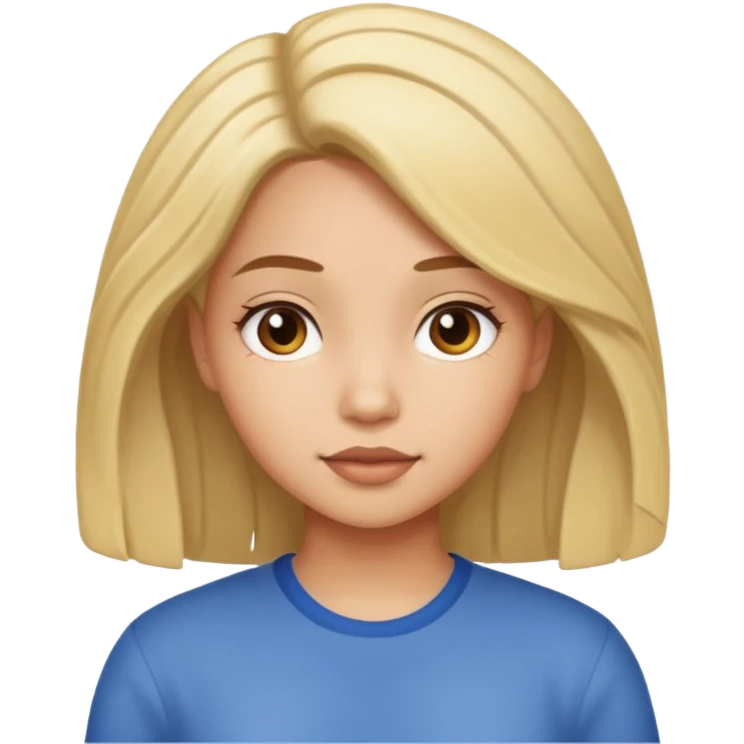 Girl with 3c hair emoji